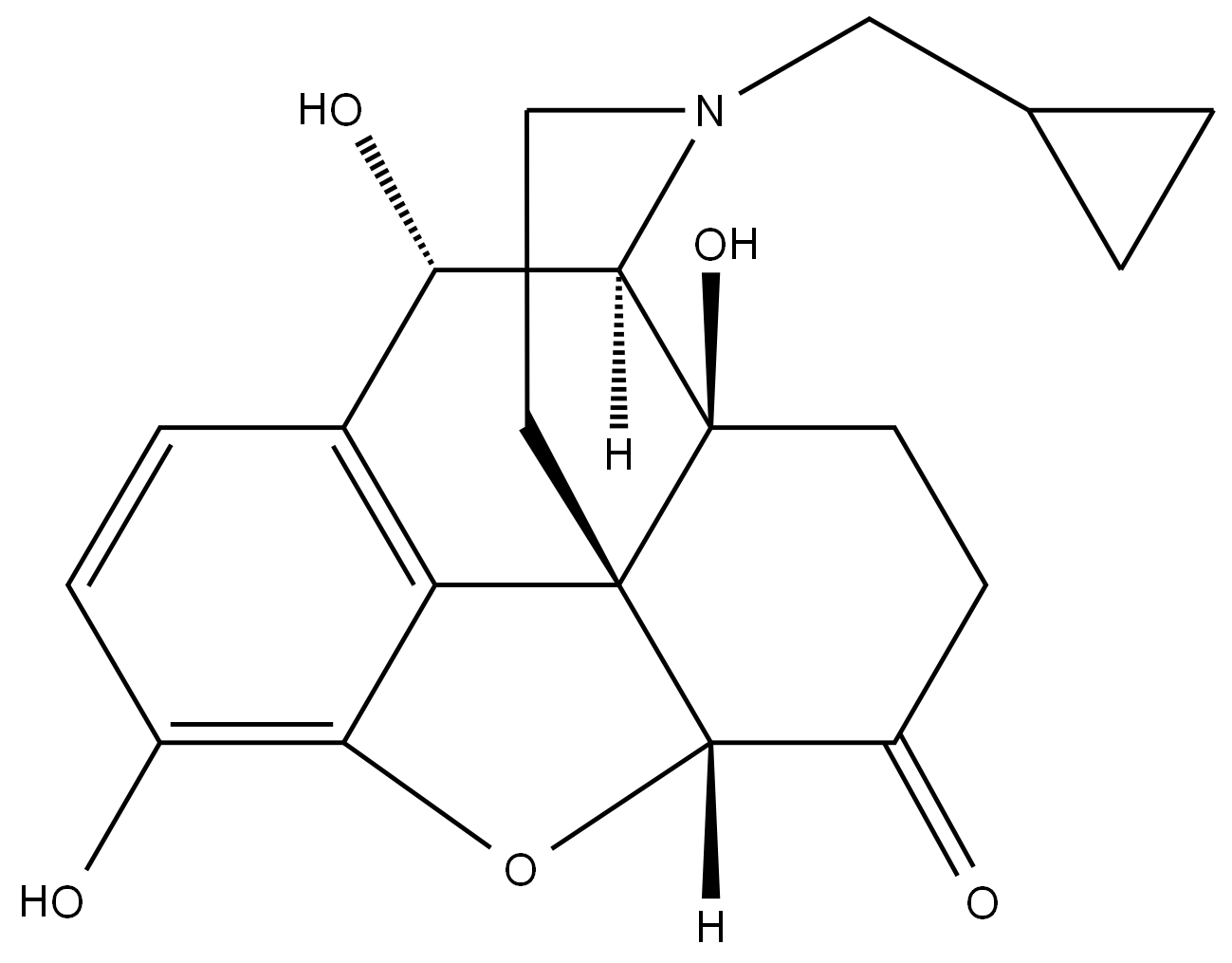 Morphinan-6-one, 17-(cyclopropylmethyl)-4,5-epoxy-3,10,14-trihydroxy-, (5α,10α) 结构式
