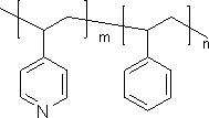 聚(4-乙烯基吡啶-CO-苯乙烯) 结构式