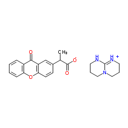 2-(9-氧呫吨-2-基)丙酸1,5,7-三氮双环[4.4.0]癸-5-烯盐 结构式