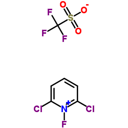 1-氟-2,6-二氯吡啶三氟甲磺酸盐 结构式