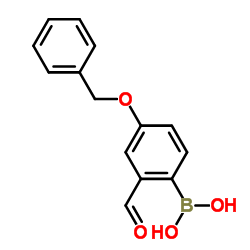 4-苄氧基-2-醛基苯硼酸 结构式