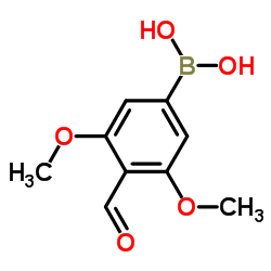 4-甲酰基-3,5-二甲氧基苯硼酸 结构式