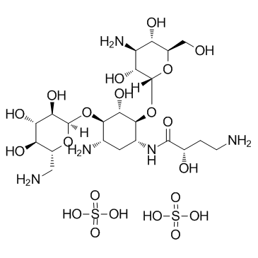 硫酸丁胺卡那霉素 结构式