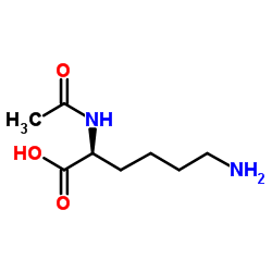 N-乙酰-L-赖氨酸 结构式