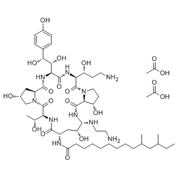 醋酸卡泊芬净 结构式