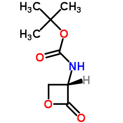 (S)-α-Boc-氨基-β-丙内酯 结构式