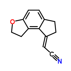 (E)-2-(1,2,6,7-四氢-8H-茚并[5,4-b]呋喃-8-亚基)乙腈 结构式