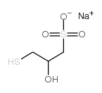2-羟基-3-巯基丙烷磺酸钠 结构式