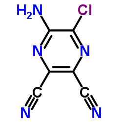 5-氨基-6-氯-2,3-二氰基吡嗪 结构式