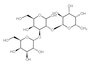 α-D-半乳糖-(1→3)-(α-L-岩藻糖-[1→2])-D-半乳糖 结构式