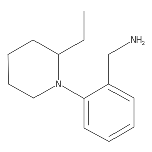 [2-(2-Ethyl-1-piperidinyl)phenyl]methanamine 结构式