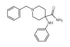 4-苯胺-1-苄基哌啶-4-羧酰胺 结构式