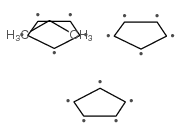 三(环戊二烯)化镨(III) 结构式