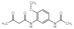 3-(N-乙酰乙酰)氨基-4-甲氧基乙酰苯胺 结构式