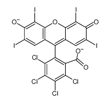 4,5,6,7-四氯-3’6’-二羟基-2’,4’,5’,7’-四碘-螺[异苯并呋喃-1(3H)-9’-[9H]占吨基]-3-酮钠盐 结构式