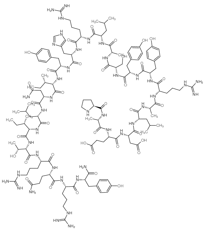 猪源神经肽Y片段13-36 结构式