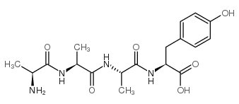 H-丙氨酰-丙氨酰-丙氨酰-酪氨酸 结构式