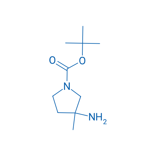 3-氨基-3-甲基-吡咯烷-1-羧酸叔丁酯 结构式