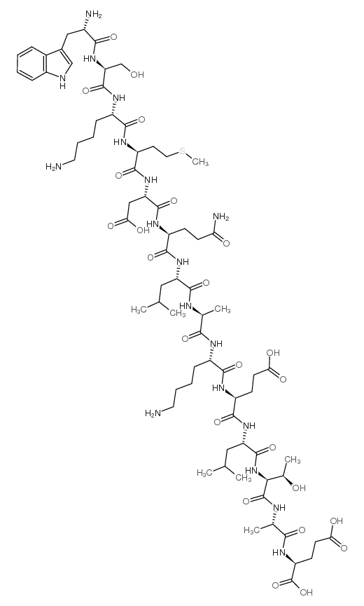 TRP-SER-LYS-MET-ASP-GLN-LEU-ALA-LYS-GLU-LEU-THR-ALA-GLU 结构式