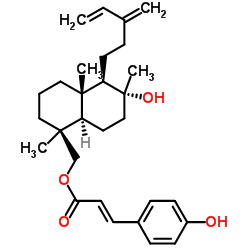 8ALPHA-羟基赖百当-13(16),14-二烯-19-基对羟基肉桂酸酯 结构式
