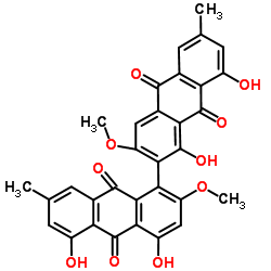 5,7'-联大黄素甲醚 结构式