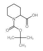 (R)-1-N-Boc-哌啶-2-甲酸 结构式
