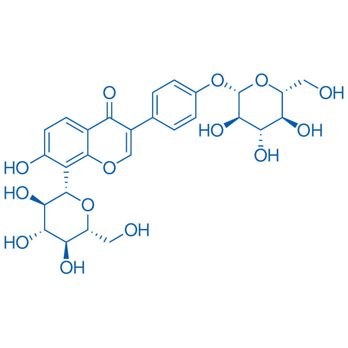 葛根素-4'-O-β-D-葡萄糖苷 结构式