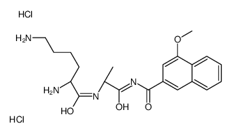 H-赖氨酸-丙氨酸-4MβNA二盐酸盐 结构式