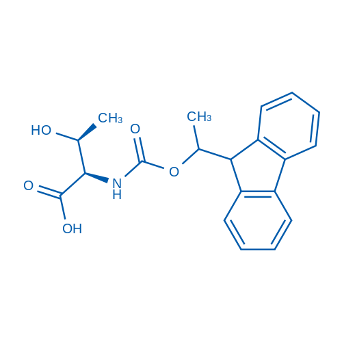 N-[[1-(9H-芴-9-基)乙氧基]羰基]-D-苏氨酸 结构式