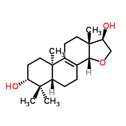 ENT-14,16-环氧基-8-海松烯-3,15-二醇 结构式