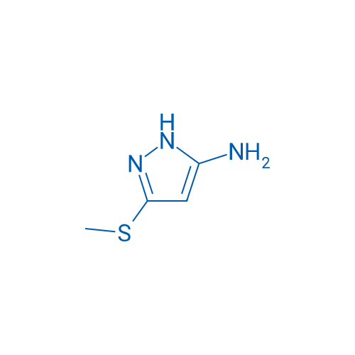 3-(甲硫基)-1H-吡唑-5-胺 结构式