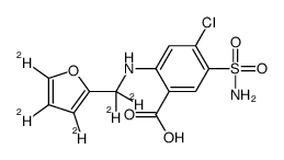 呋塞米-D5 结构式