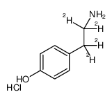 盐酸酪胺-D4 结构式