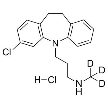 去甲氯米帕明-[d3]盐酸盐 结构式