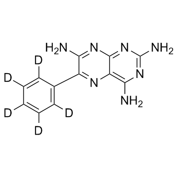 氨苯蝶啶-d5 结构式