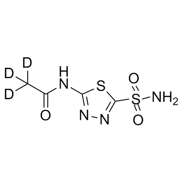 乙酰唑胺-d3 结构式