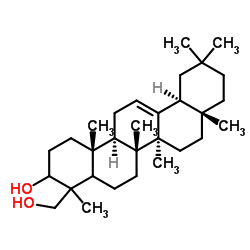 齐墩果-12-烯-3,24-二醇 结构式