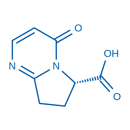 (S)-4-氧代-4,6,7,8-四氢吡咯并[1,2-a]嘧啶-6-羧酸 结构式