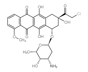 14-氯柔红霉素 结构式