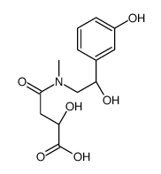 2(R,S)-羟基-4[[(2R)-2-羟基-2-(3-羟基苯基)乙基]甲氨基]-4-氧代丁酸 结构式