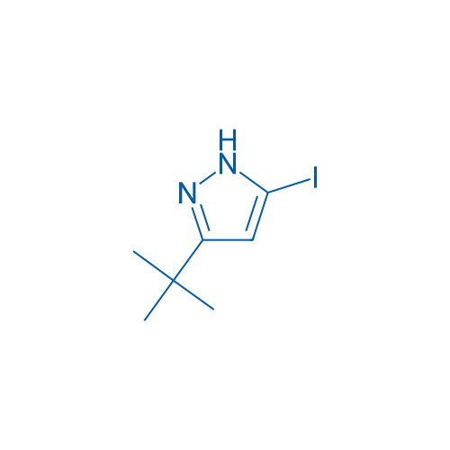 3-叔丁基-5-碘-1H-吡唑 结构式