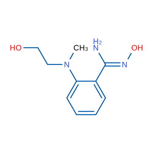 N'-Hydroxy-2-[(2-hydroxyethyl)(methyl)amino]-benzenecarboximidamide 结构式