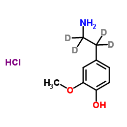 3-甲氧基酪胺-D4盐酸盐 结构式
