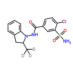 吲达帕胺-[d3] 结构式