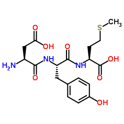 天冬氨酰-酪氨酰-甲硫氨酸 结构式