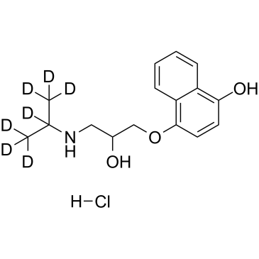rac-4-羟基普萘洛尔-d7 盐酸盐 结构式
