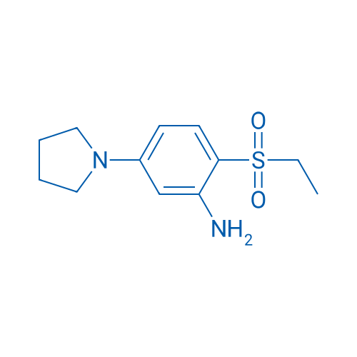 2-(Ethylsulfonyl)-5-(1-pyrrolidinyl)aniline 结构式
