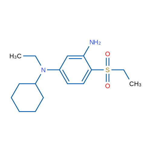 N1-Cyclohexyl-N1-ethyl-4-(ethylsulfonyl)-1,3-benzenediamine 结构式