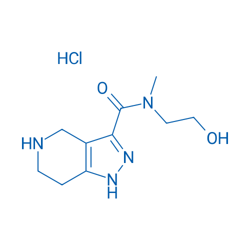 N-(2-Hydroxyethyl)-N-methyl-4,5,6,7-tetrahydro-1H-pyrazolo[4,3-c]pyridine-3-carboxamide HCl 结构式