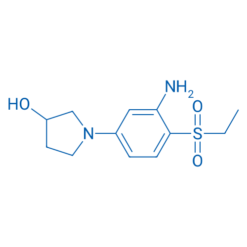 1-[3-氨基-4-(乙基磺酰基)苯基]-3-吡咯烷醇 结构式